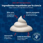 Ingredientes destacados de Aller-911: aloe vera, hamamelis, aceite de árbol de té y agente amargante